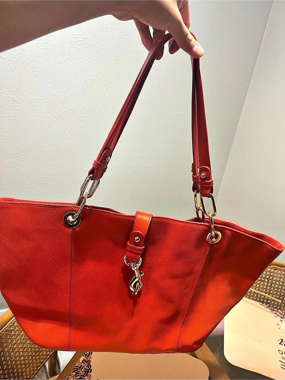 Carlisle Orange Leather Tote Bag – New Without Tags